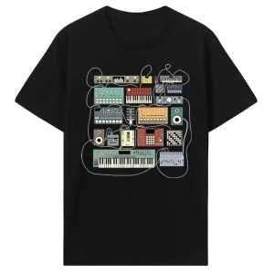 Electronic Music Synthesizer and Drum Machine DJ Hot Sale Clown T-shirt Women T-shirt Fashion Street T-shirt Women Clothing y2k
